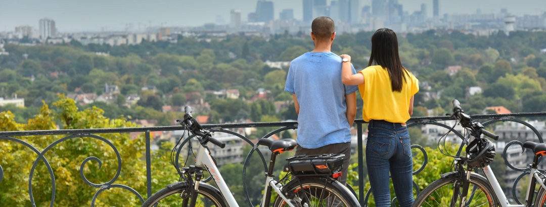 View from the Grande terrasse de Saint-Germain-en-Laye by bike